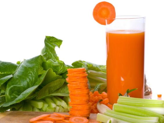 Fresh compressed juices from varicose veins